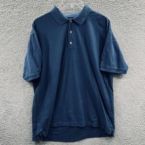 Columbia Mens Polo Shirt XXL Navy Cotton Gorpcore Casual Outdoor Hiking Relaxed